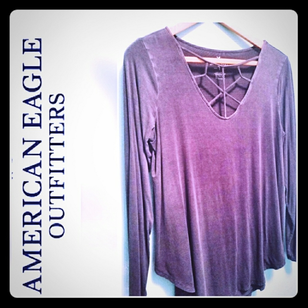 AEO XL Soft N Sexy grey/gray tee